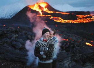 Iceland gay couple marries in front of active volcano – Metro Weekly