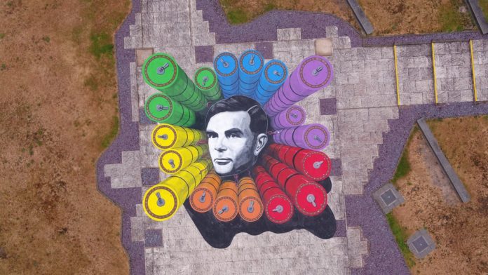 A giant 3D tribute to pioneering computer scientist Alan Turing unveiled at GCHQ - Evening Standard