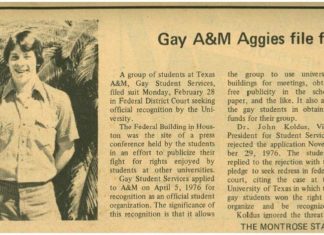 Former Gay Student Services member reflects on gay history at university – Texas A&M The Battalion