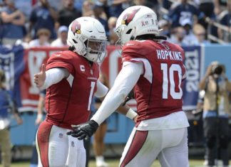 Murray gets 5 TDs, Jones 5 sacks as Cards rout Titans 38-13 – WJXT News4JAX