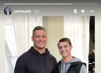 Carl Nassib will play on Thanksgiving with his boyfriend Erik Gudzinas in his corner – Outsports