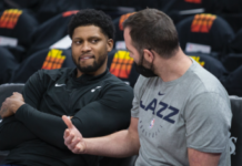 Jazz Forward Rudy Gay Knocks Down Deep Three Against Pelicans – KSL Sports