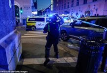 ‘Iranian-Norwegian’ terrorist kills two in attack on gay bar: Moment suspect is arrested – Daily Mail