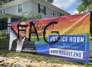 Gay Candidate’s Banner Vandalized with Homophobic Slur – Metro Weekly