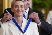Megan Rapinoe receives Presidential Medal of Freedom, nation’s highest civilian honor – The Seattle Times