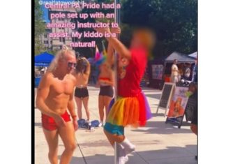 Pennsylvania gay pride event features shirtless instructor teaching children to pole dance – Fox News