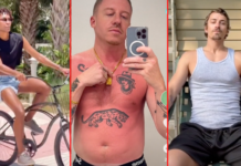 Macklemore’s tough sunburn, a hotel for gays, & sitting like a straight guy – Queerty