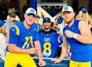 Big L.A. sports guy Max Homa swapped “jerseys” with kicker Matt Gay after the Rams’ win on Sunday – GolfDigest.com