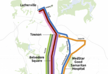 Here are MDOT’S 7 possible alternatives for the North-South Transit Corridor in Baltimore – Greater Greater Washington