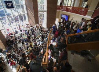 University of Florida students protest against Ben Sasse’s anti-LGBTQ past – NBC News