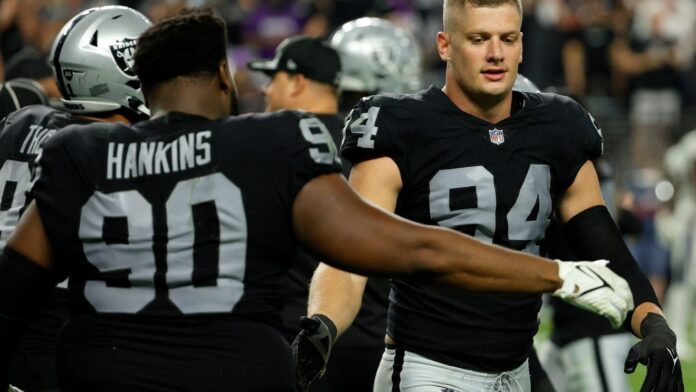 Carl Nassib, the first openly gay active NFL player, has No. 94 Raiders jersey displayed at Smithsonian - Yahoo Sports