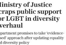 Ministry of Justice scraps public support for LGBT in diversity overhaul - The Telegraph