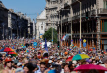 Tens of thousands march against Hungary's government, for LGBT rights - USA Today