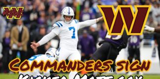 Commanders sign kicker Matt Gay and release Zane Gonzalez - FOX Sports