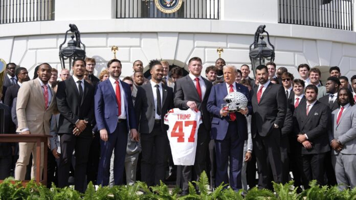 President Trump takes aim at college sports with a new executive order - NPR