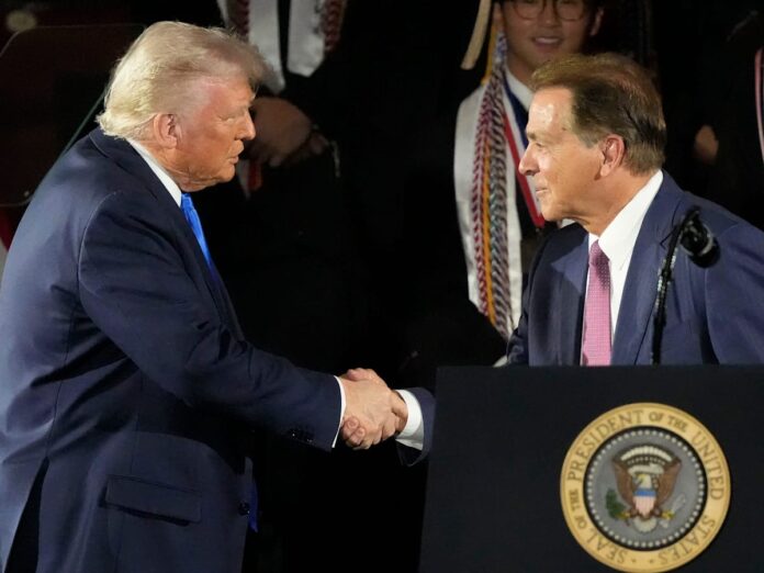 President Trump working on executive order intending to 'preserve' college sports from 'threat' - Yahoo Sports