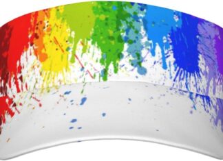 Pride Sun Hat Funny LGBT Gay Pride Sports Sun Visor Hats Women Men Wide Rainbow Visor - roarmag.org