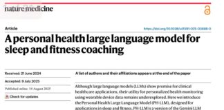 A personal health large language model for sleep and fitness coaching - Nature
