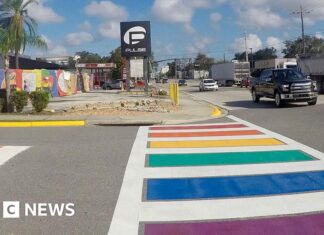 Florida removes rainbow crosswalk honouring Pulse nightclub victims - BBC