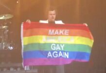 Harry Styles waves ‘Make America Gay Again’ flag at concert - Washington Blade