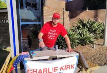 MAGA Man Brings Charlie Kirk Memorial to West Hollywood LGBT Rainbow District - wehotimes.com