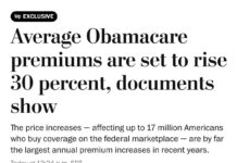 Average Obamacare premiums are set to rise 30 percent, documents show - The Washington Post