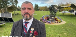 LGBT sculpture is 'emotional' for gay RAF veteran from Worcester - BBC
