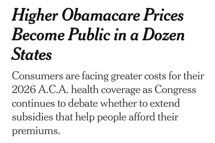Obamacare Prices Become Public, Highlighting Big Increases - The New York Times