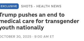 Trump pushes an end to medical care for transgender youth nationally - NPR