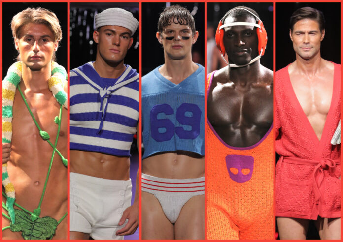 PHOTOS: This Grindr fashion show served skimpy looks spun from the wool of gay sheep - Queerty