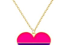 Sinwinkori Rainbow Pride Necklace - LGBT Jewelry, Pansexual Transgender Bisexual Sun Design, 20" Chain - umlconnector.com