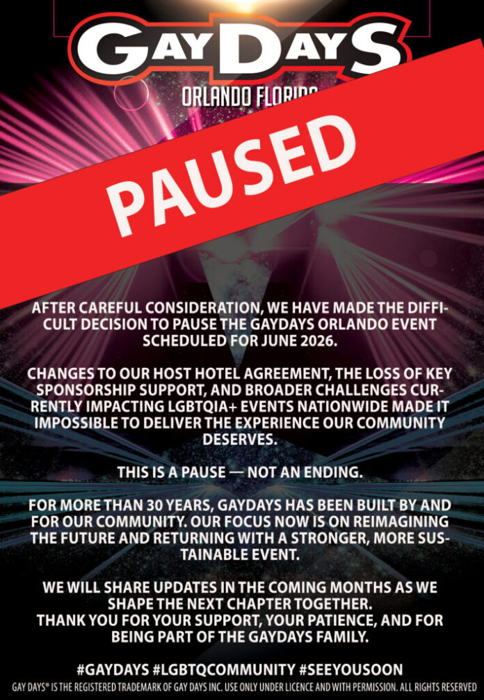 Gay Days Orlando canceled, citing sponsor losses and mounting pressures on LGBTQ+ gatherings - Advocate.com