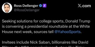 President Trump convening roundtable to discuss myriad issues facing college sports: Sources – Yahoo Sports President Trump convening roundtable to discuss myriad issues facing college sports: Sources - Yahoo Sports