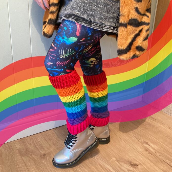 Saerryor 2 Pair Rainbow Leg Warmers - 80s Style LGBT Pride Accessories For Women & Men - umlconnector.com