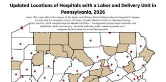 Center for Rural Pa. finds state's maternity health desert growing, as 23 counties are without labor and delivery hospital units - WVIA Public Media