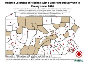 Center for Rural Pa. finds state's maternity health desert growing, as 23 counties are without labor and delivery hospital units - WVIA Public Media