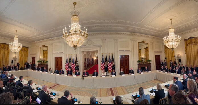 President Trump urges college sports leaders to return to pre-NIL era: 'I'd like to go exactly back to what we had and ram it through a court' - Yahoo Sports